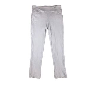 Versona Ribbed Pull On Modern Pants in White Size 6